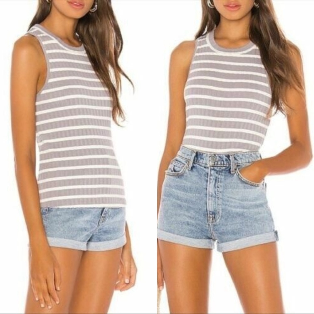 Free People Fired Up Striped Tank in Enchanted Moon Size S